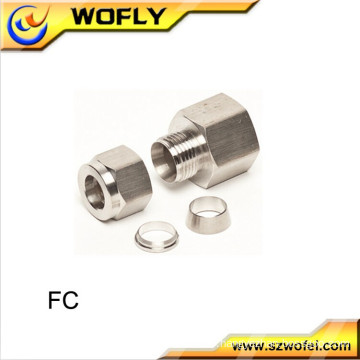 inch and metric screw pipe fitting with internal female thread